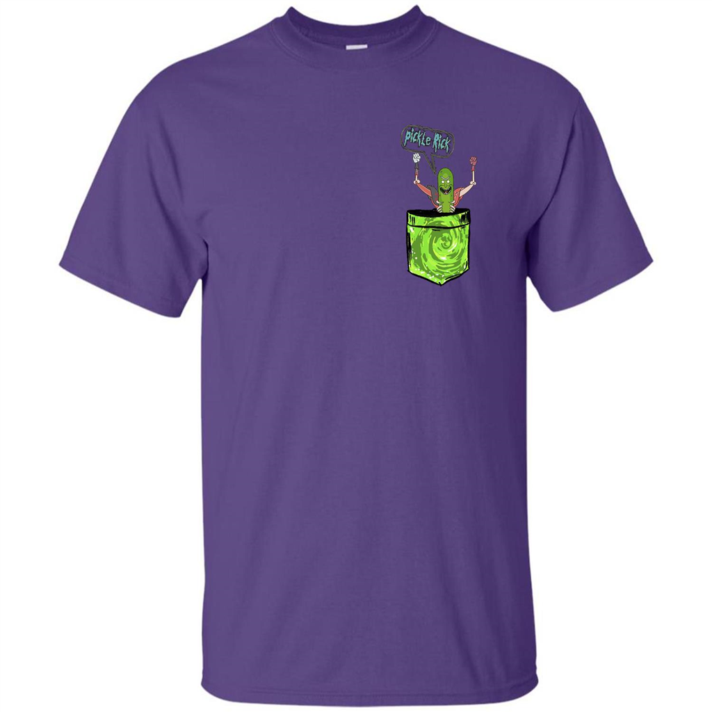 Pickle Rick T-shirt Purple