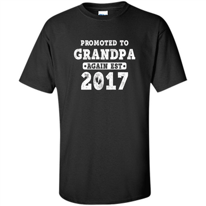 Men's Promoted to Grandpa Again Est. 2017 T-shirt Purple