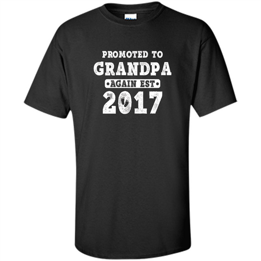 Men's Promoted to Grandpa Again Est. 2017 T-shirt Purple