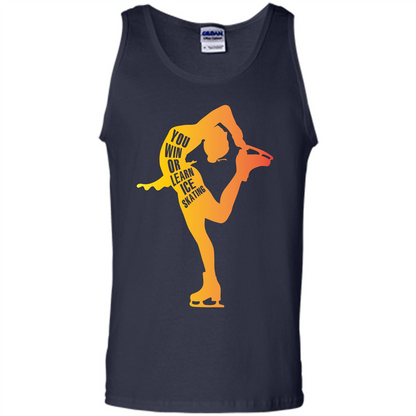 Ice Skating T-shirt You Win Or Learn Ice Skating Navy