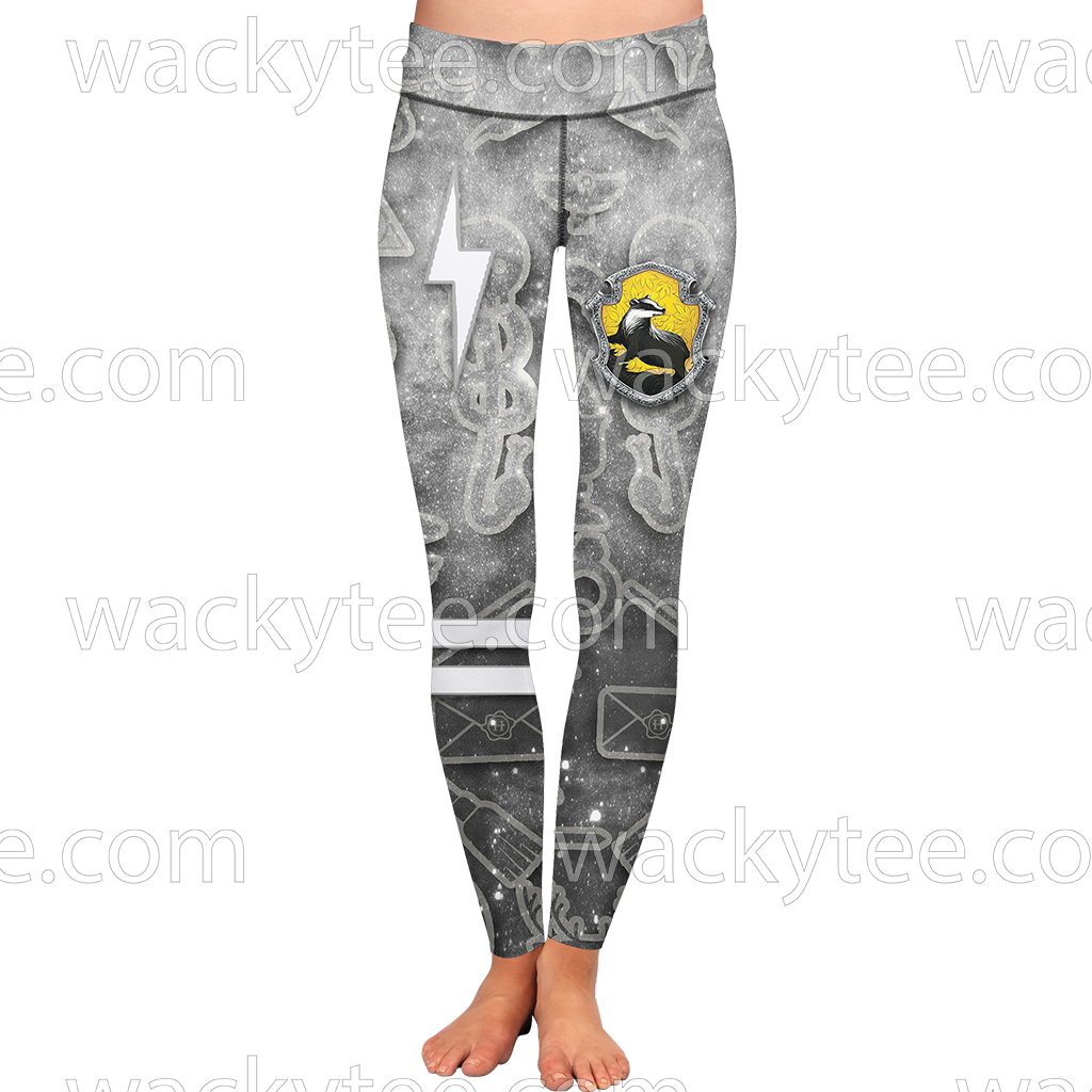 Hufflepuff Logo Harry Potter New Collection 3D Leggings WackyTee