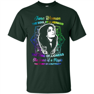 June Woman T-shirt The Heart Of A Hippie