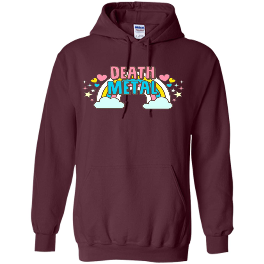 Death Metal Rainbow Cute T-Shirt Maroon