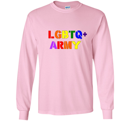 LGBTQ+ Army T-Shirt cool shirt Light Pink