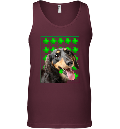 Dachshund With Shamrocks Shirt Tank Top Maroon