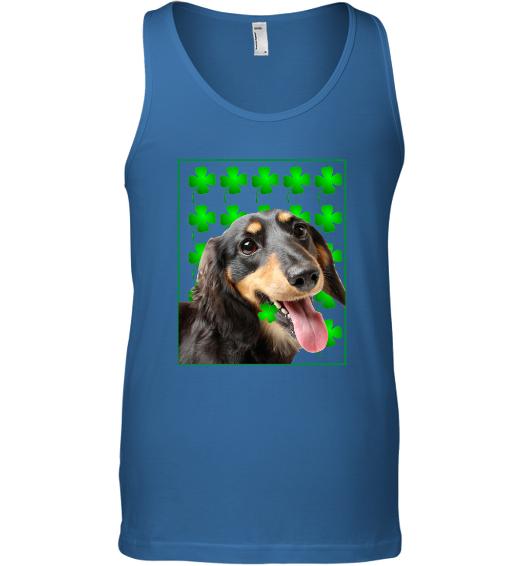Dachshund With Shamrocks Shirt Tank Top Royal