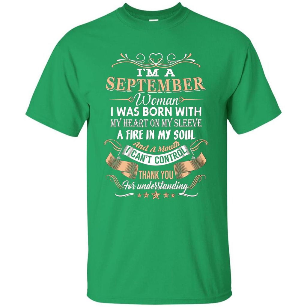 I'm A September Woman T-shirt Irish Green
