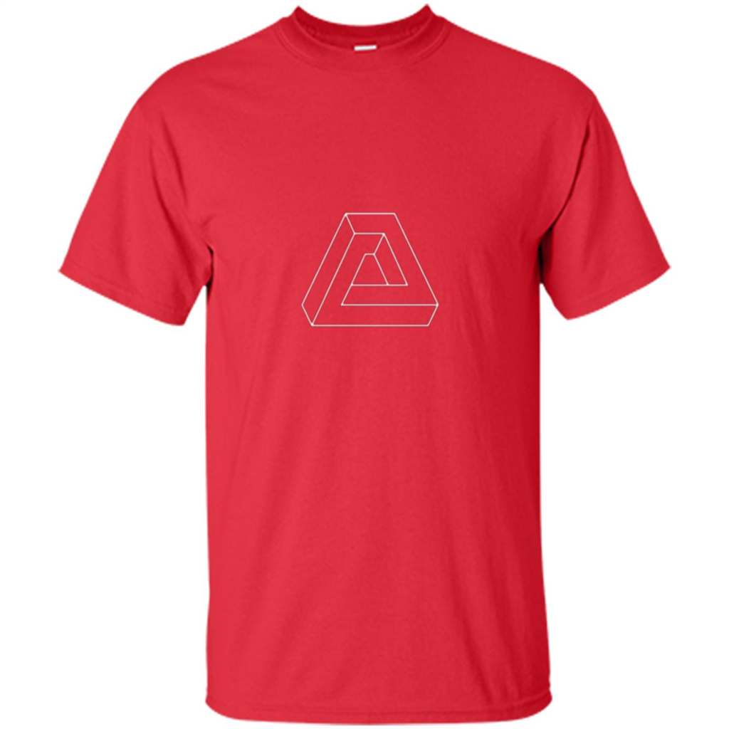 Optical Illusion - Impossible Figure T-shirt Red