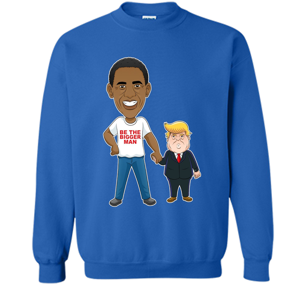 Funny Obama and Trump "Be The Bigger Man" T-shirt Royal