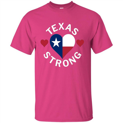 Texas Strong Hurricane Harvey Heart 2017 T-shirt Heliconia