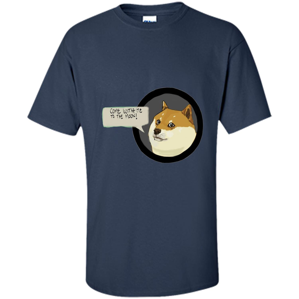 Love Dog T-shirt Come With Me To The Moon Navy