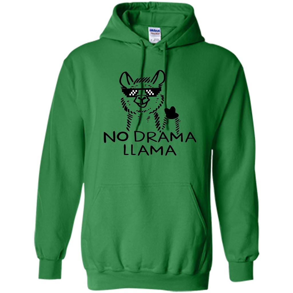 Funny No Drama Llama T-shirt Irish Green