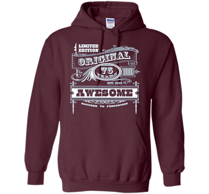 Best 75th Birthday Made in 1942 Awesome T-Shirt Gift Idea shirt Maroon