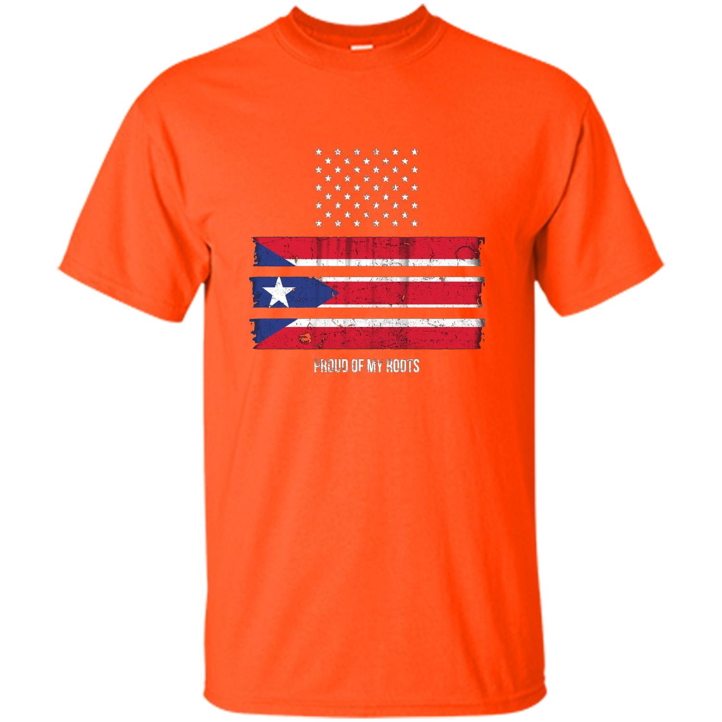 Puerto Rico USA Flag Pride T-Shirt Orange