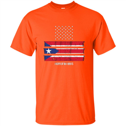 Puerto Rico USA Flag Pride T-Shirt Orange