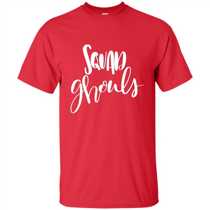 Squad Ghouls T-Shirt Halloween Funny Ghost Costume T-shirt Red
