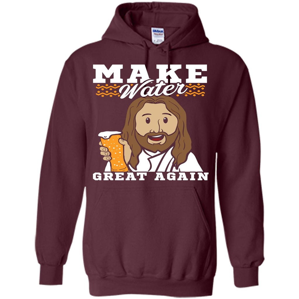 Beer T-shirt Make Water Great Again Maroon