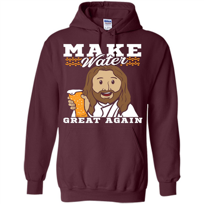 Beer T-shirt Make Water Great Again Maroon