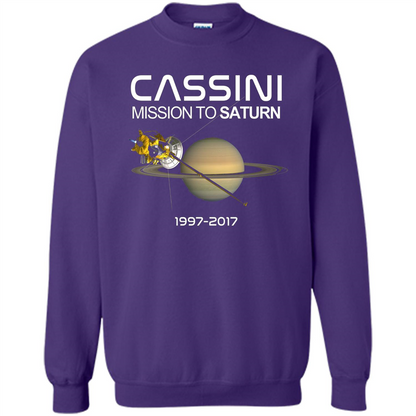 Cassini Mission to Saturn Space T-Shirt Purple