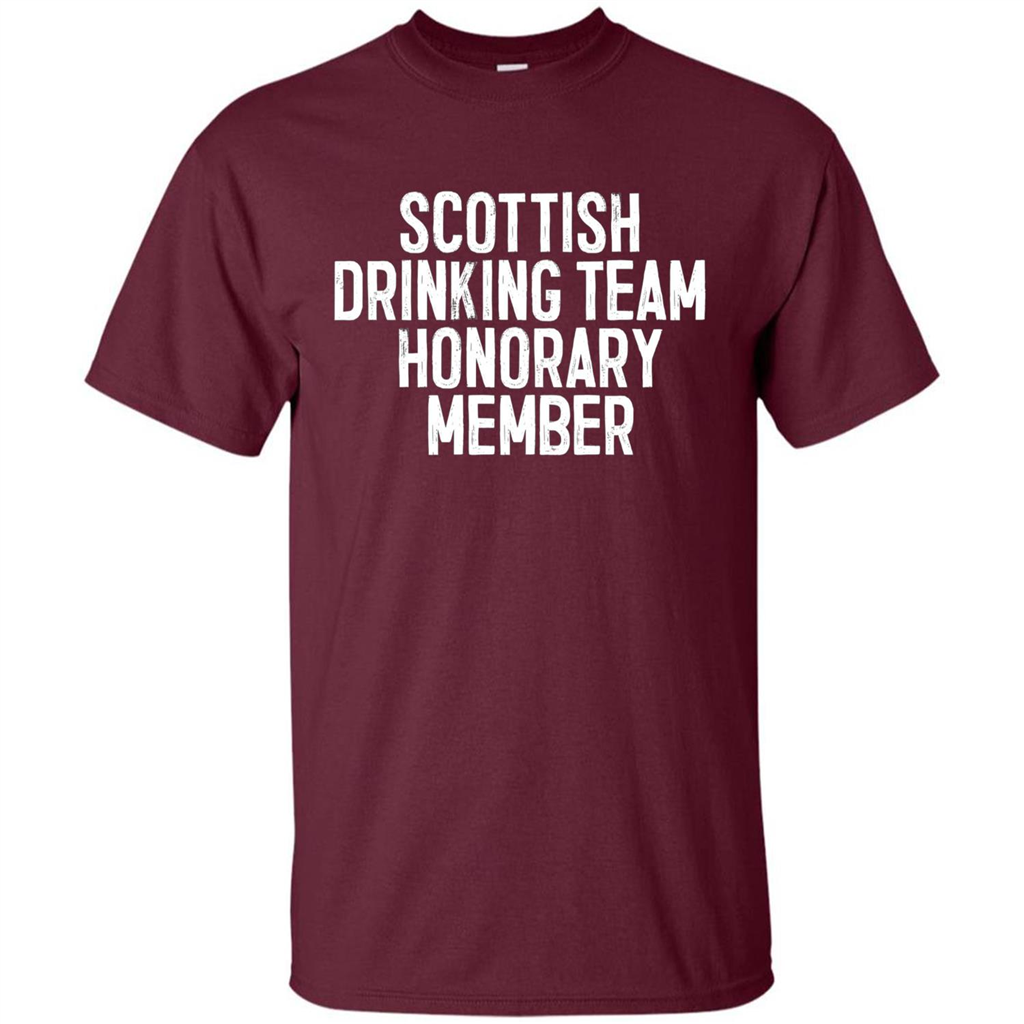 Scottish Drinking Team Honorary Member T-Shirt Maroon