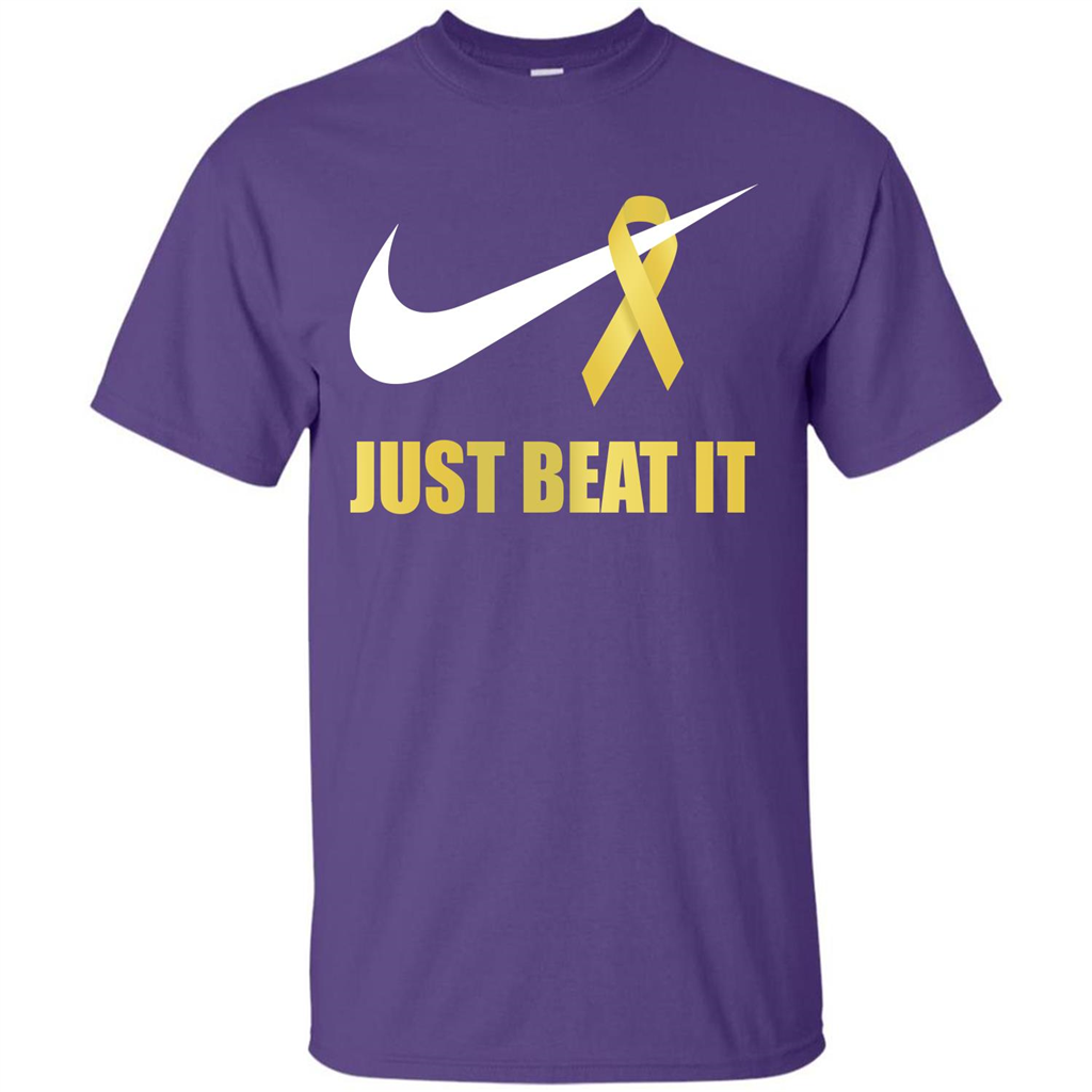 Cancer Awareness T-shirt Just Beat It T-shirt Purple