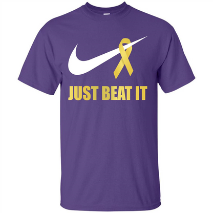 Cancer Awareness T-shirt Just Beat It T-shirt Purple