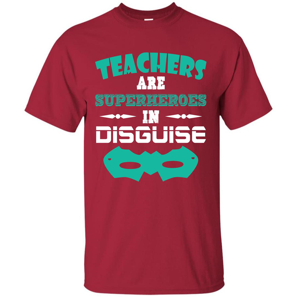 Teacher T-shirt Teachers Are Superheroes In Disguise Cardinal