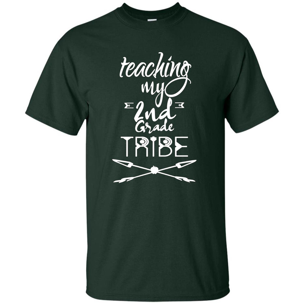 Back To School T-shirt Teaching My Second Grade Tribe Forest Green