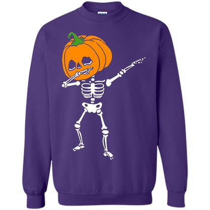 Halloween T-shirt Dabbing Skeleton T-shirt Purple