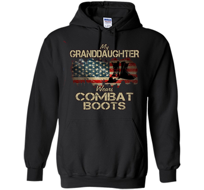 Combat Boots Soldier Granddaughter premium tee t-shirt Black