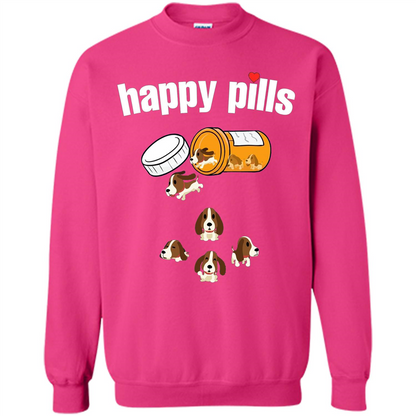Dog Lover T-shirt Happy Pills T-shirt Heliconia