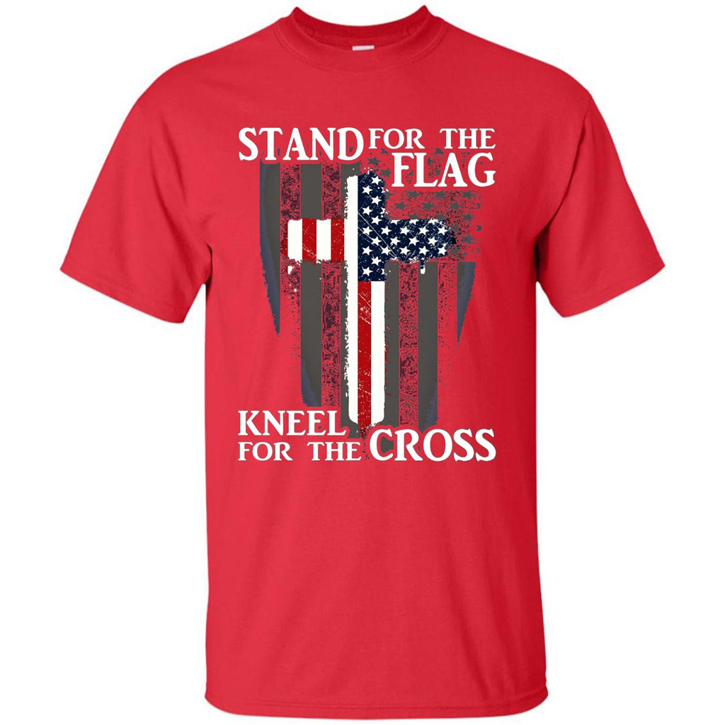 Stand For The Flag Kneel For The Cross T-Shirt Red