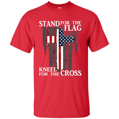 Stand For The Flag Kneel For The Cross T-Shirt Red