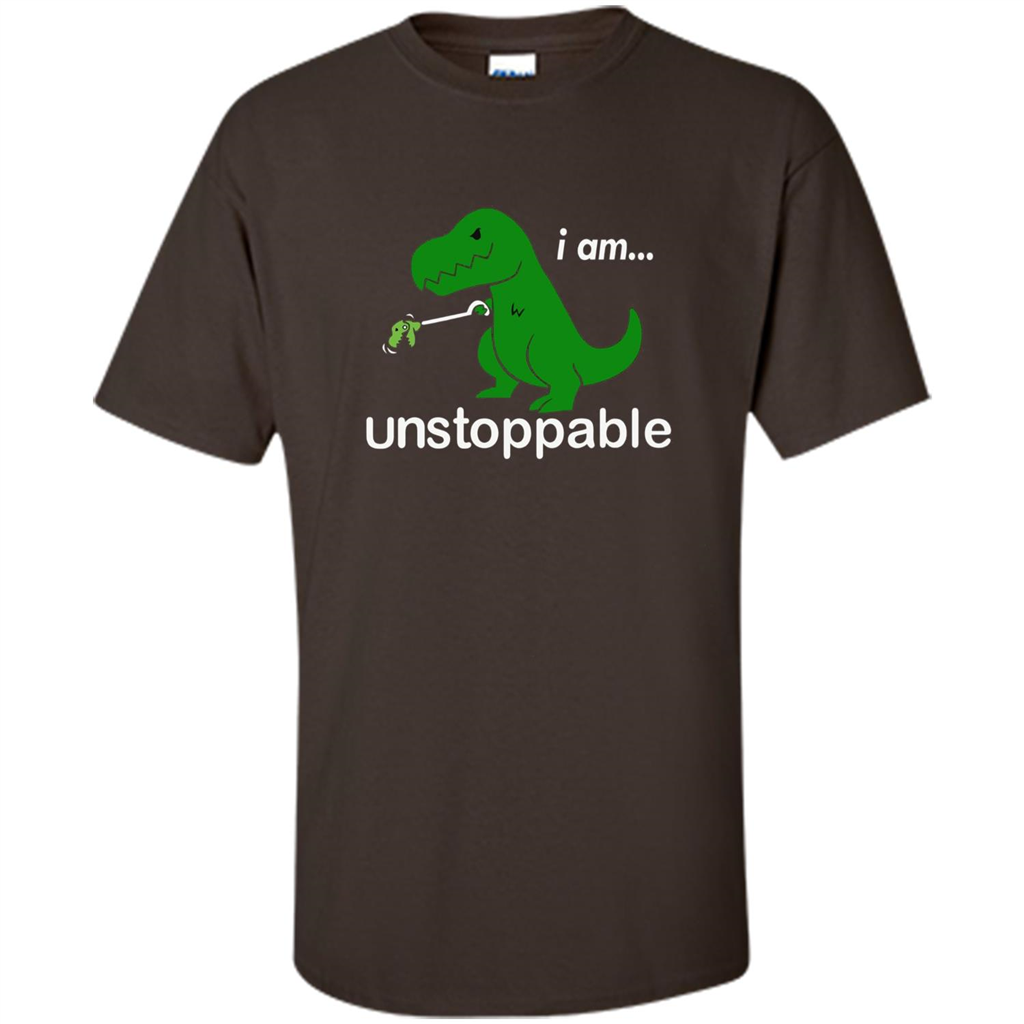 Rex Dinosaur T-shirt I Am Unstoppable Dark Chocolate