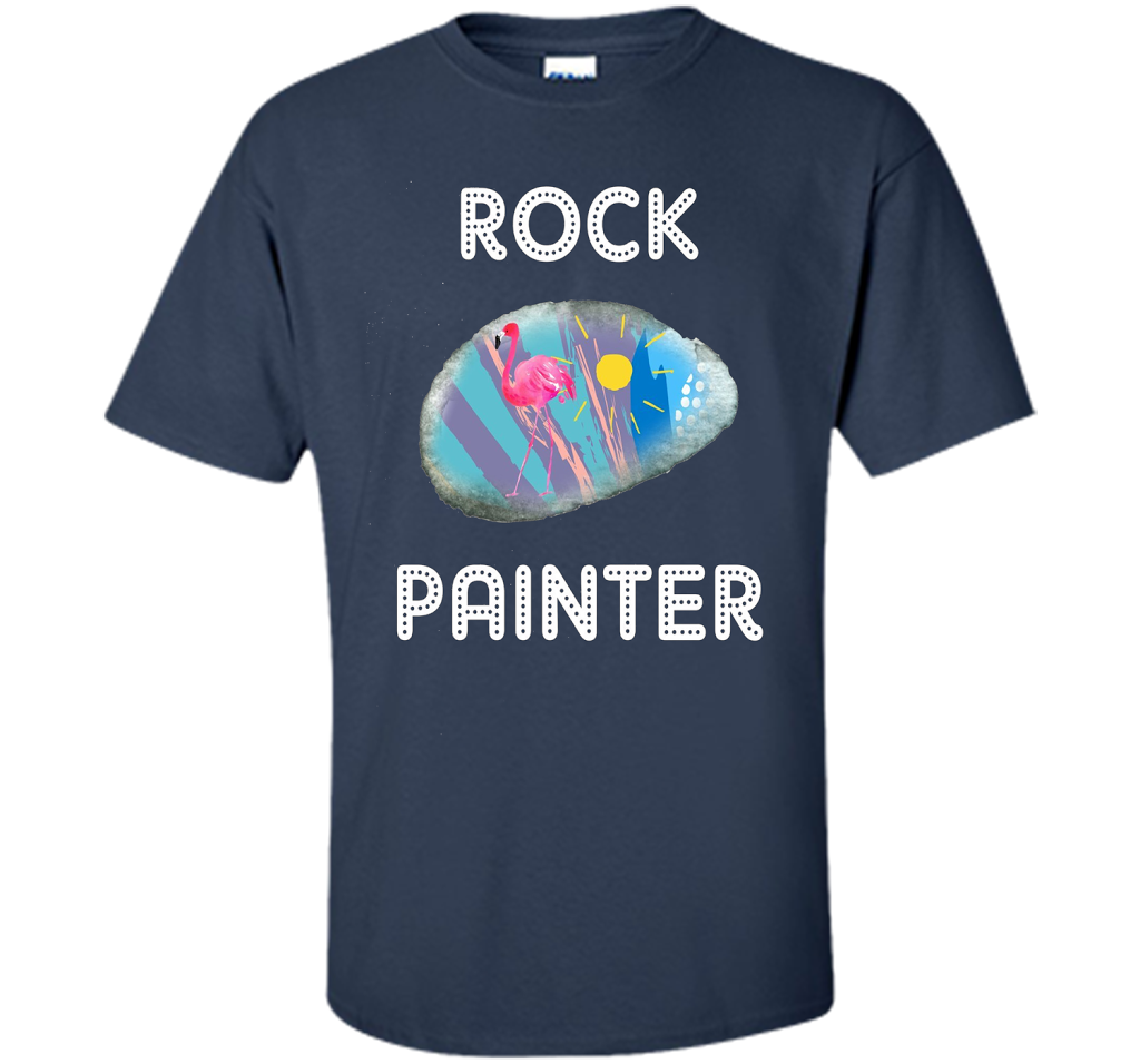 Rock Painter Shirt for People Who Paint Rocks or Hunt Rocks shirt Navy