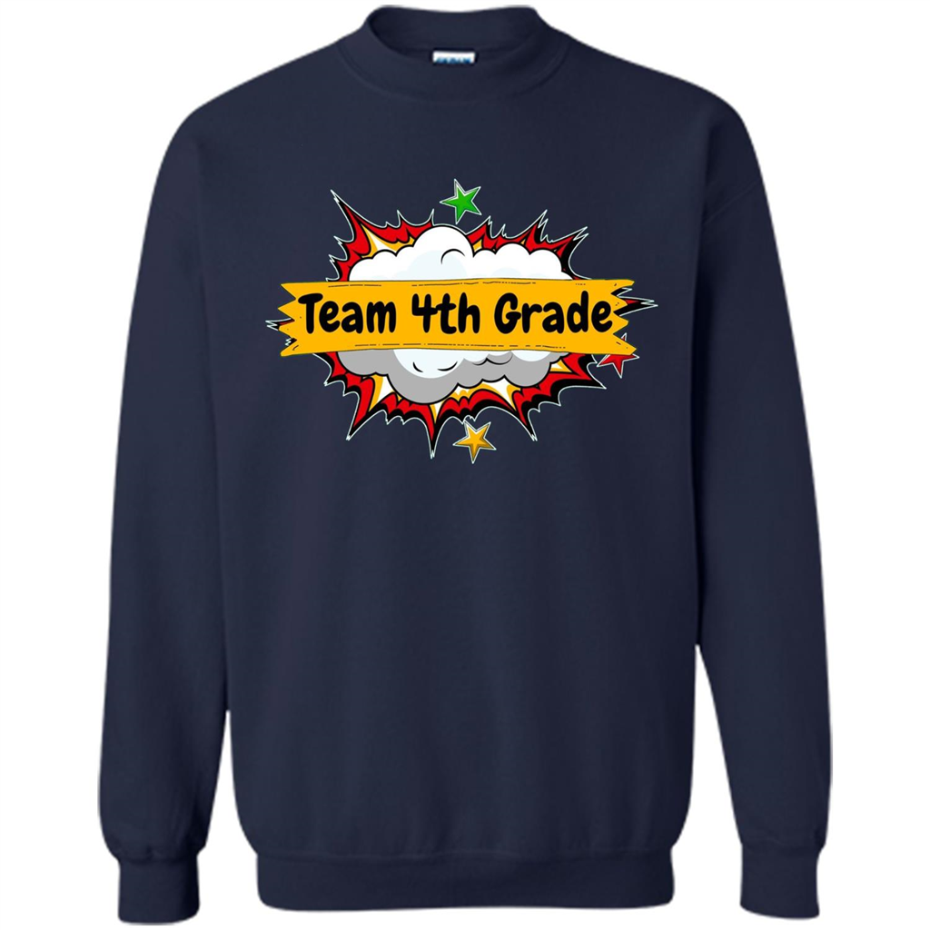 Team 4th Grade T-shirt Back To School Teacher Student T-shirt Navy