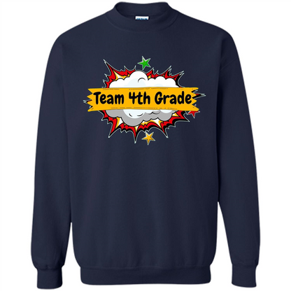 Team 4th Grade T-shirt Back To School Teacher Student T-shirt Navy