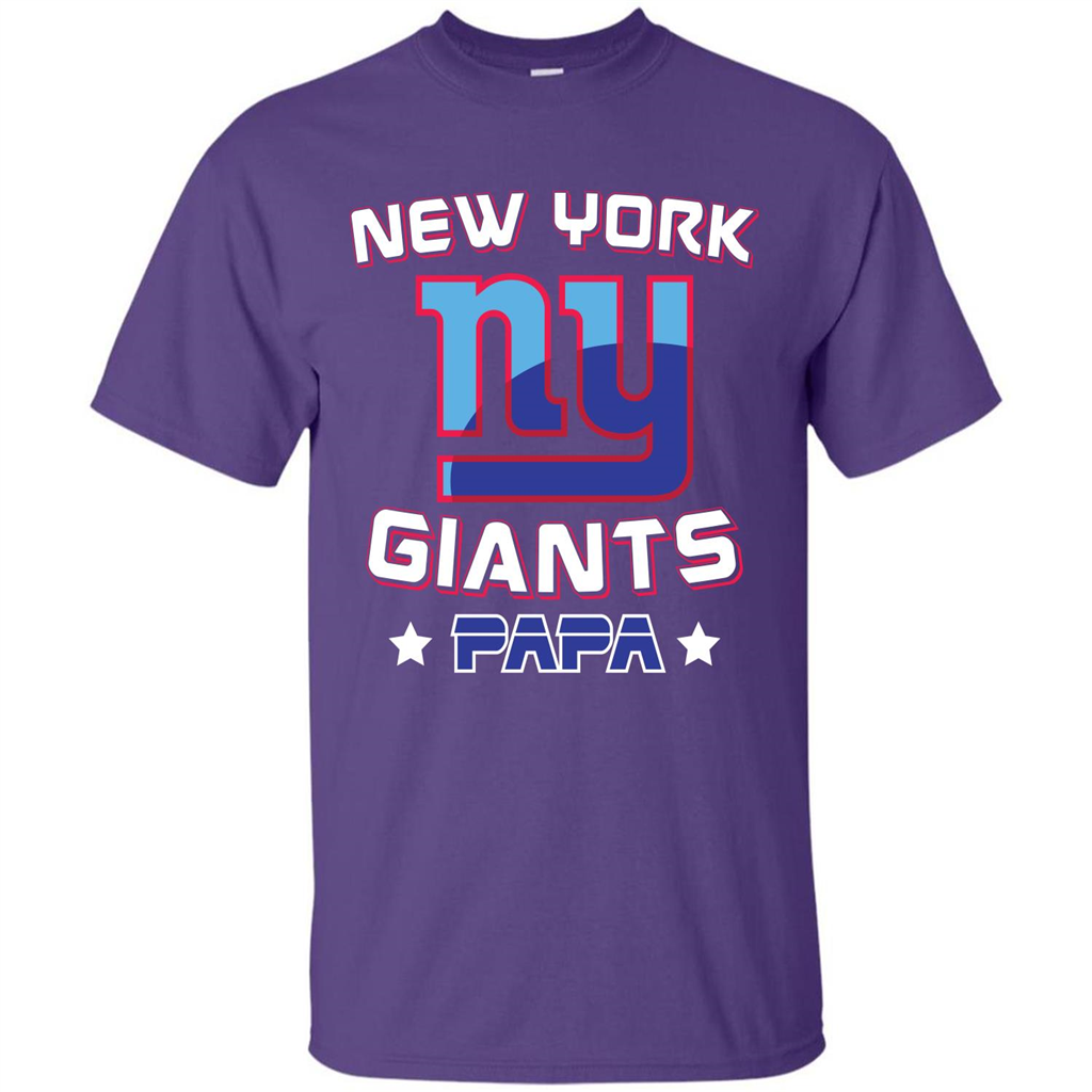 Football T-shirt New York Ny Giants Papa Purple