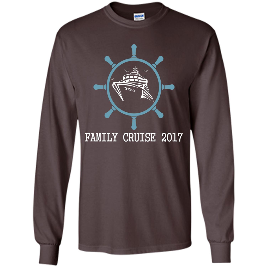 Family T-shirt Family Cruise 2017 Dark Chocolate