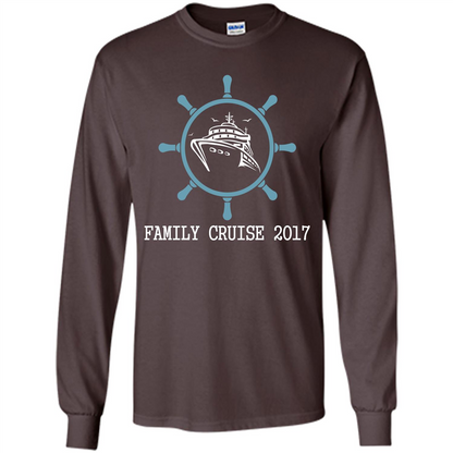 Family T-shirt Family Cruise 2017 Dark Chocolate