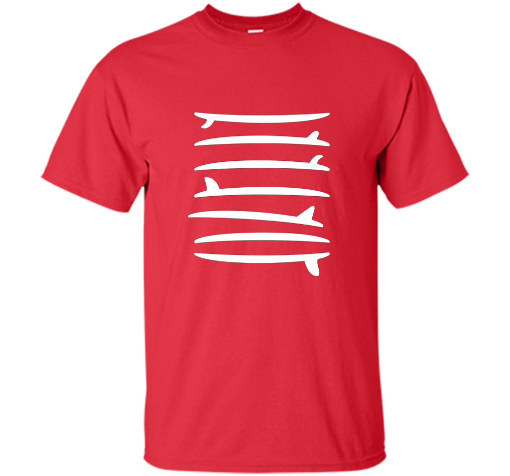 The Longboard Single Fin Surfer T-shirt Red