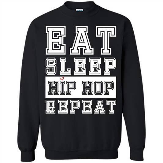 Eat Sleep Hip Hop Repeat T-shirt Black