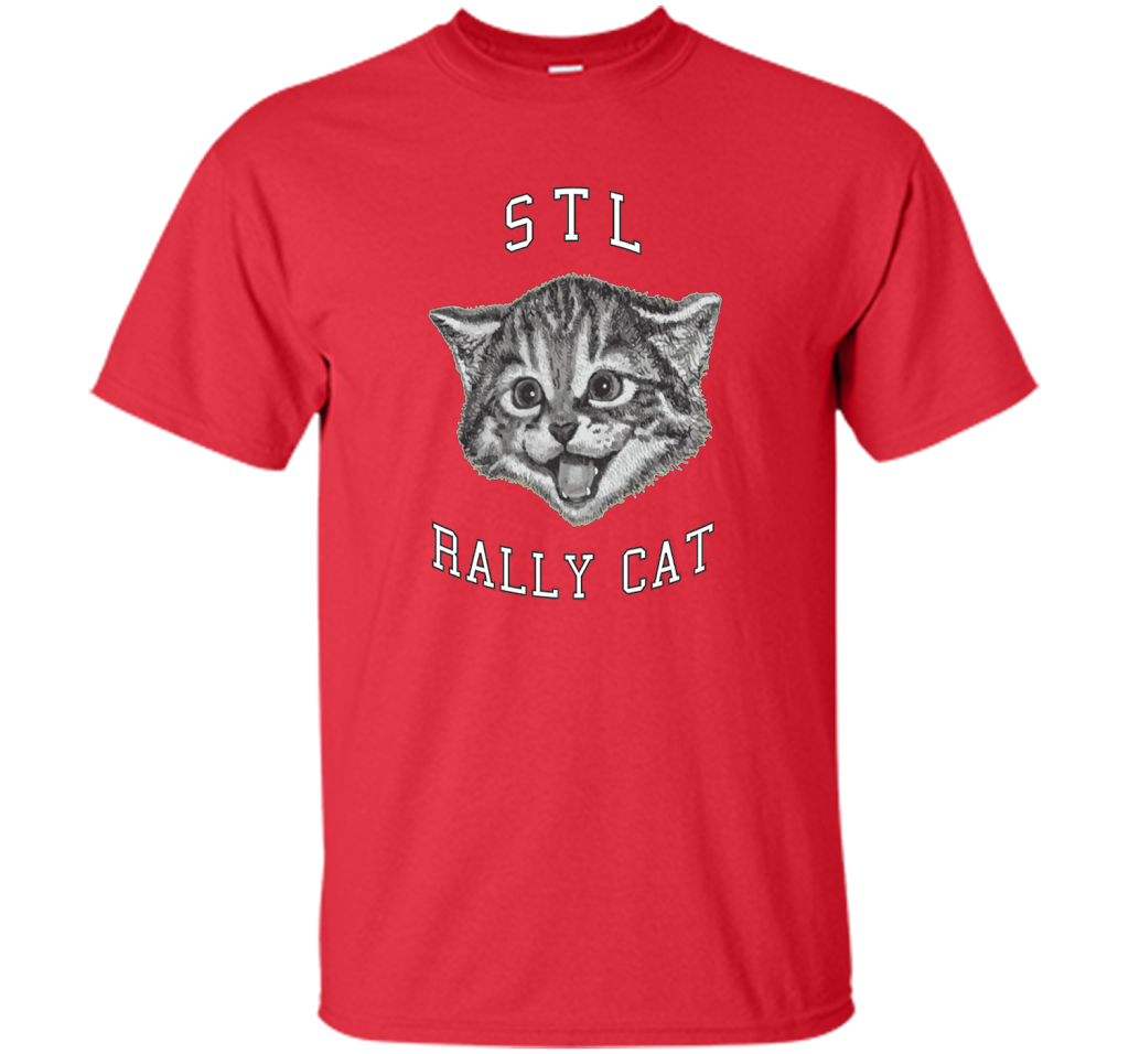 Cat Lover T-shirt Saint Louis Rally Cat T-shirt Red