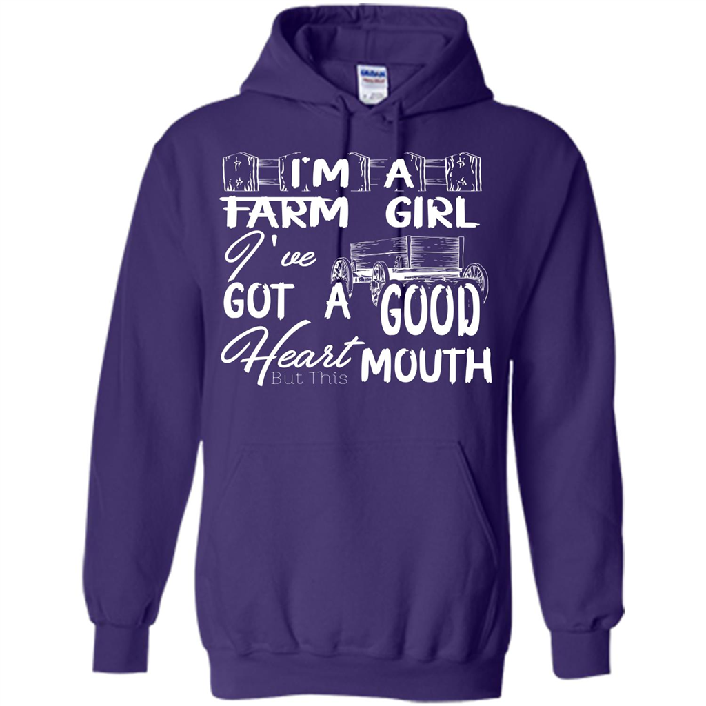 Farm Girl T-shirt I'm A Farm Girl I've Got A Good Heart T-shirt Purple