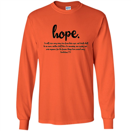 Hope Inspiration Tshirt With Bible Quote Orange
