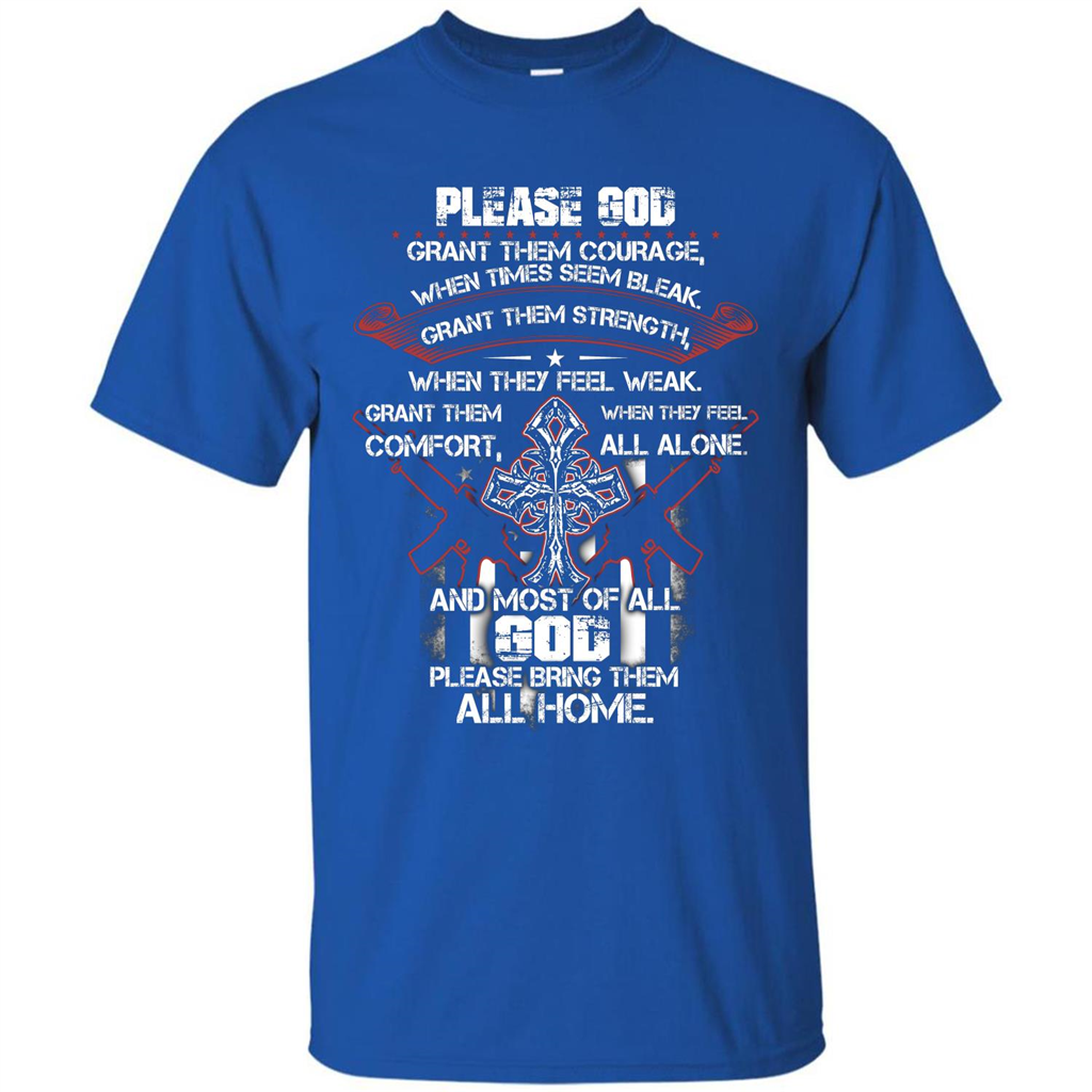 God Bless Our Soldier T-shirt Royal