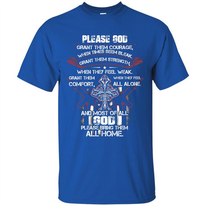 God Bless Our Soldier T-shirt Royal