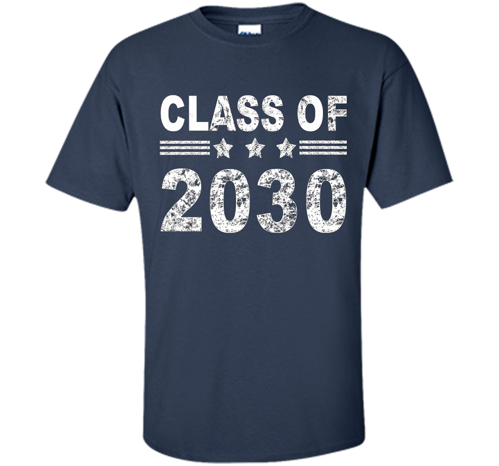 Kindergarten T-shirt Class Of 2030 Kindergarten Style T-shirt Navy