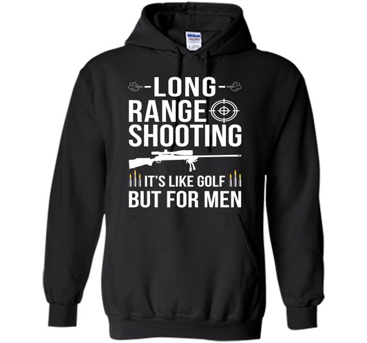 Long range shooting it's like golf but for men cool shirt Black
