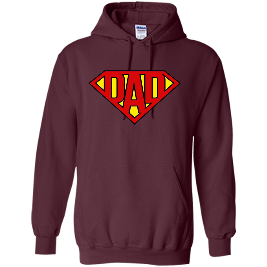 Fathers Day T-shirt Super Dad Maroon